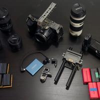 Kit Blackmagic Pocket 6K completo + 4 lenti + rig