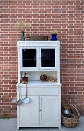 CREDENZA BIANCA SHABBY VETINA DA CUCINA PROVENZALE