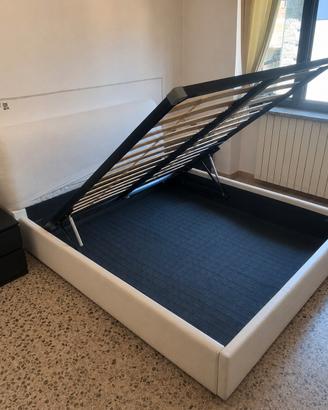 Letto Contenitore Matrimoniale Bianco