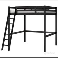 Letto a soppalco ikea 140x200 nero
