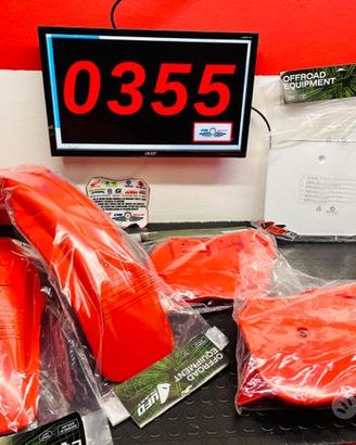 Plastiche honda cr 125 1990 replica arancio / b