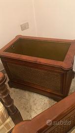 Fioriera Classica in Legno e Paglia di Vienna