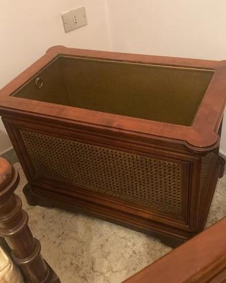 Fioriera Classica in Legno e Paglia di Vienna