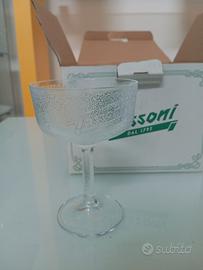Set 4 Bicchieri Coppa Tassoni Nuovi con  scatola 