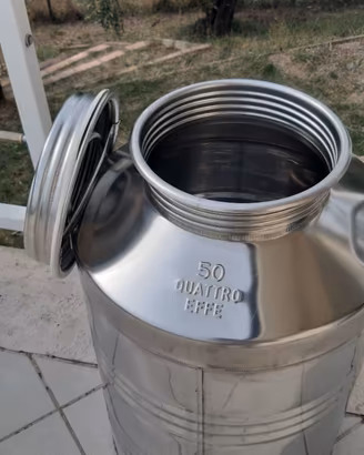 Fusto / Bidone in Acciaio Inox 18/10 QUATTRO EFFE 