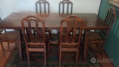 tavolo noce completo