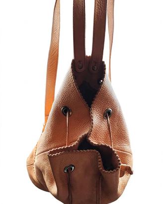Borsa Furla Secchiello Beige Originale Vera Pelle