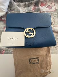 Borsa gucci in pelle blu