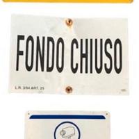 Insegne stradali catelli 7 pezzi