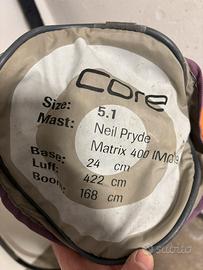 Vela Neil Pride 5.1, boma albero  prolun Windsurf