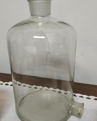 CONTENITORE IN VETRO VINTAGE DA LABORATORIO