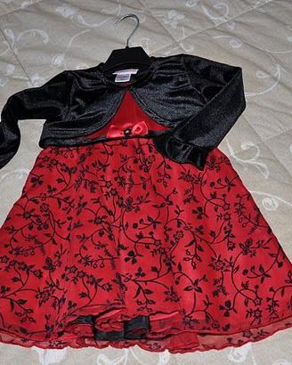 Abitino rosso bimba 24 mesi