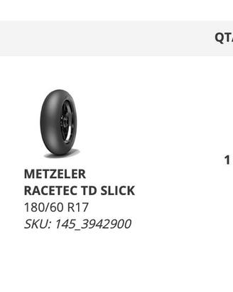 Metzeler Racetec TD Slick 120/70 180/60 R17