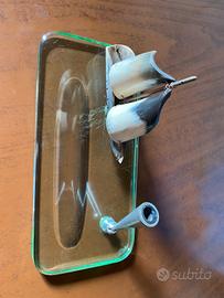 Barca portapenne fermacarte epoca antiquariato