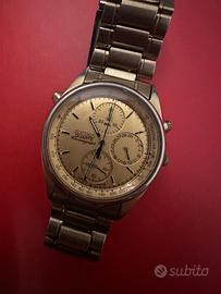 Orologio cronografo Seiko anni ‘80 placcato oro