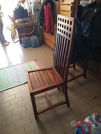 sedia etnica in legno