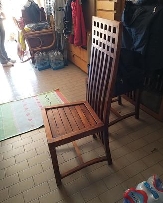 sedia etnica in legno