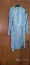 vestaglia. cotone azzurra donna 
