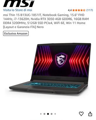 Pc gaming MSI in garanzia