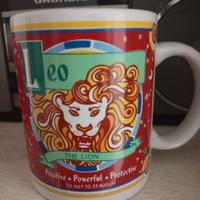 Tazza mug LEONE zodiaco vintage anni 90 perfetta 