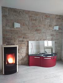 Mobile bagno sospeso e specchio con luce led