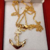 Catenina placcata oro18k goldfilled con Ancora 