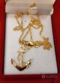 Catenina placcata oro18k goldfilled con Ancora 