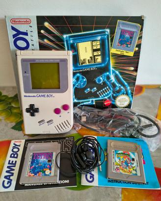 Nintendo Game Boy dmg-01 prima edizione + 2 giochi