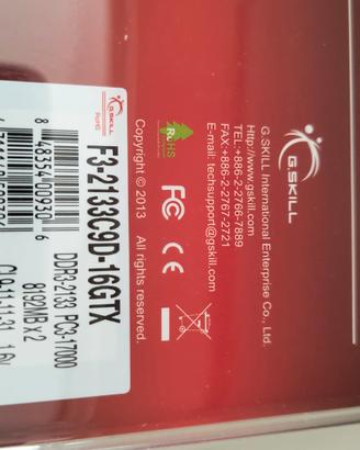 DDR3 F3-2133CD9-16GTX