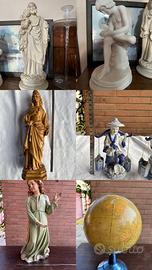 Statue antiche marmo, legno, vetro, ceramica
