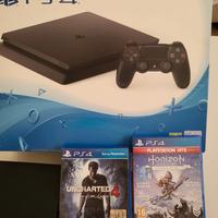 PS4 Slim Nera 1TB Completa, Controller + 3 giochi