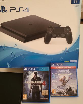 PS4 Slim Nera 1TB Completa, Controller + 3 giochi