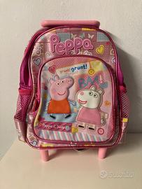 TROLLEY/ZAINO PEPPA PIG & SUZY (NUOVO)