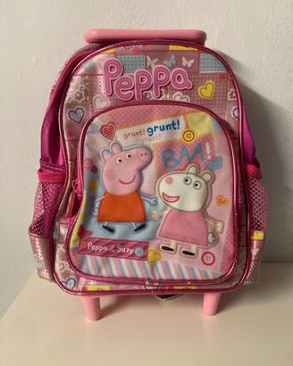 TROLLEY/ZAINO PEPPA PIG & SUZY (NUOVO)