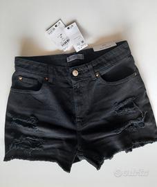 pantaloncini denim neri