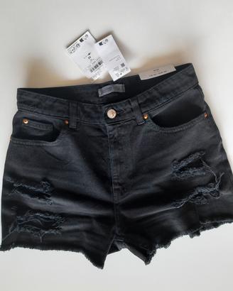 pantaloncini denim neri