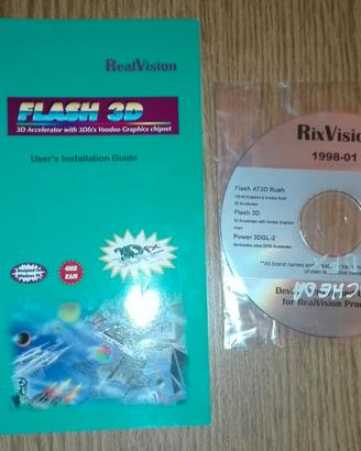 SCHEDA 3DFX Flash 3D RealVision : manuale e CD