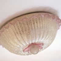 Plafoniera vetro murano rosa
