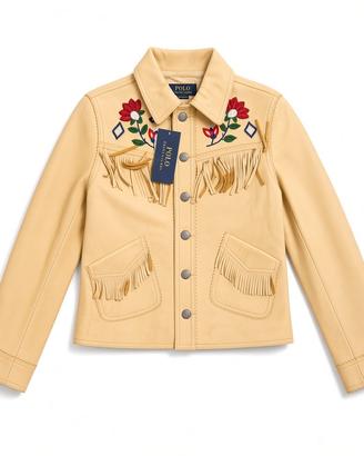 Giacca in pelle da Bambina Polo Ralph Lauren 