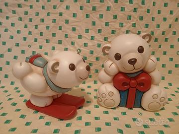 orso paul con sci o pacco thun natale 