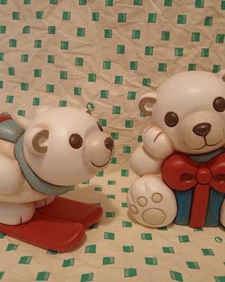 orso paul con sci o pacco thun natale 