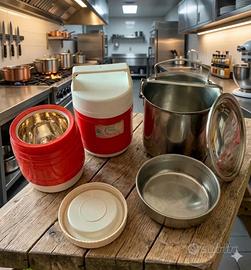 Set Picnic Vintage: Contenitori Termici e Acciaio