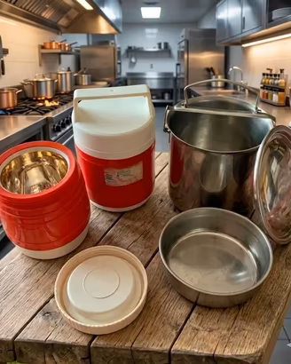 Set Picnic Vintage: Contenitori Termici e Acciaio