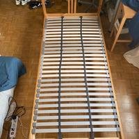 Letto singolo con doghe