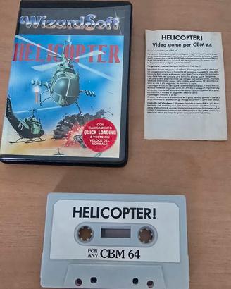 GIOCO CASSETTA HELICOPTER COMMODORE 64