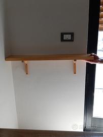 3 mensole Ikea in legno listellare spessore 2,5 cm