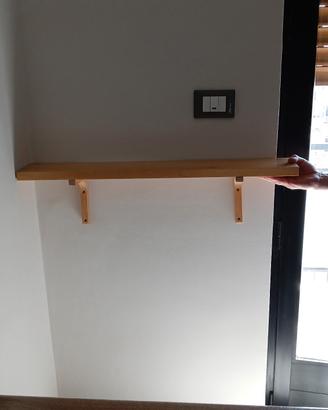 3 mensole Ikea in legno listellare spessore 2,5 cm