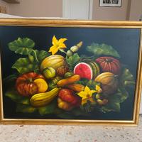 Quadro olio su tela natura morta