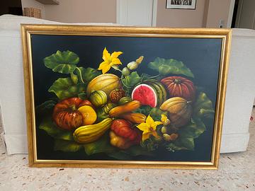 Quadro olio su tela natura morta