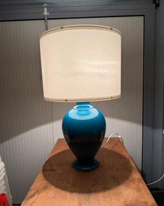 Lampada da tavoloin ceramica blu